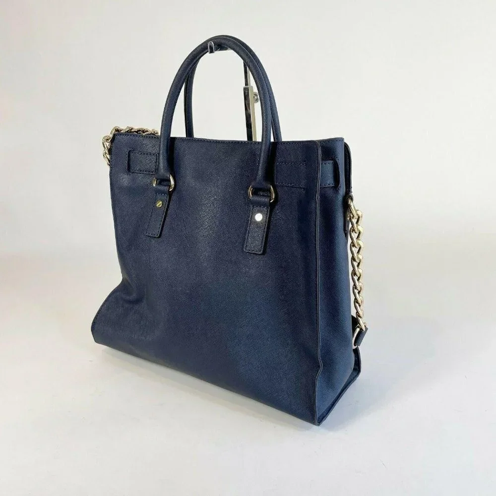 Michael Kors Hamilton Navy‎ Leather Chain MK Signat
